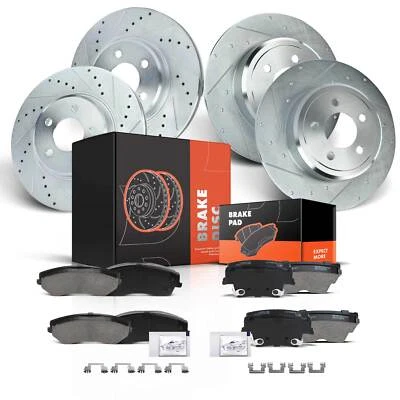 Rotores de freno perforados delanteros y traseros para Dodge Charger Magnum Challenger Chrysler Foto 1 de 4