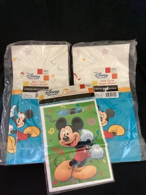 Suministros de fiesta de cumpleaños Hallmark Disney MICKEY MOUSE 8 bolsas de golosinas 2 cubiertas de mesa Foto 1 de 4