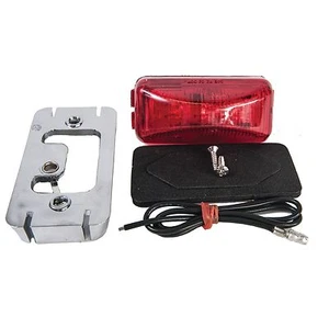 LED clearance light red chrome bezel 1.5 x 2.88 - Picture 1 of 4