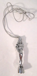 1988 Barbie Silver Trophy Charm Necklace for Little Girls to Wear - Picture 1 of 5