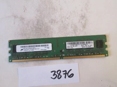 Micron MT16HTF25664AZ-800H1 2Gb PC2-6400 800Mhz DDR2 Desktop Memory RAM (3876) - Image 1 of 2