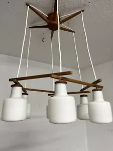 Glas & Teak Hängelampe Style von Uno & Östen Kristiansson ? - Bild 1 von 19