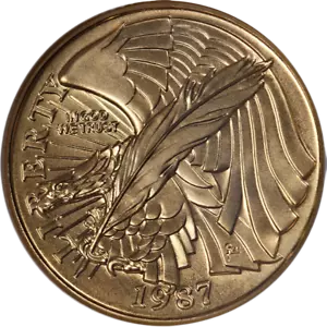 1987-W Constitution Commemorative Gold $5 NGC MS70 - STOCK - Picture 1 of 4