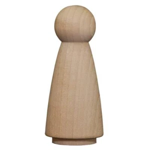 10PCS Wooden Peg Dolls Graffiti Women Style 35mm Natural Wood Color - Picture 1 of 5