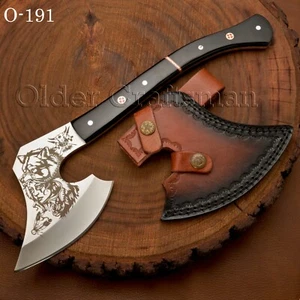 ACCETTA VICHINGA 14" PERSONALIZZATA FORGIATA ACCIAIO,CACCIA TATTICA SOPRAVVIVENZA O-191 - Foto 1 di 7