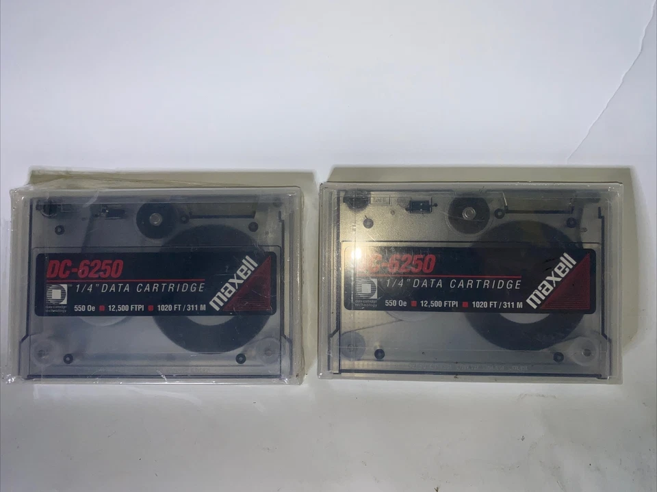 2 NEW MAXELL DC-6250 250MB SLR QIC-150 QIC-120 Data Tape Cartridge 46157 DC6250 - Image 1 of 2