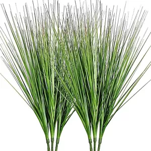 27" Artificial Plants Onion Grass Greenery Faux Fake Shrubs Plant Flowers Whe... - Picture 1 of 6