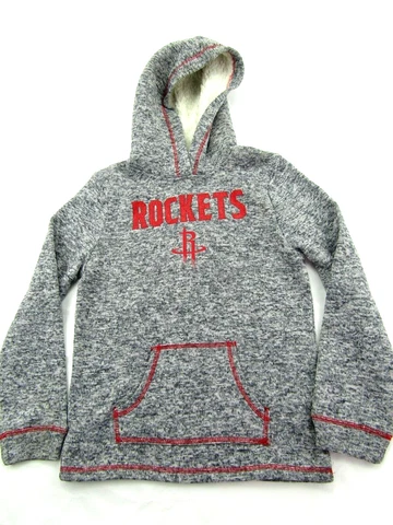 Houston Rockets Sweatshirt Girls Size Large 10/12 Lined Hoodie Glitter Logo Cover