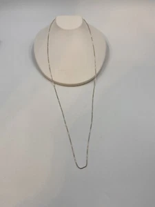 Impresionante Collar de Cadena de Plata Esterlina 925 de Caja Larga #B184 - Imagen 1 de 11