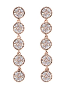 Ted Baker Rizza: Rivili Crystal Long Drop Earrings- Rose Gold/ Crystal- $75 - Picture 1 of 7