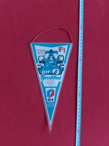 Old Motoring Pennant : Formula 1 - TYRRELL FORD RACING- ELF -  F1 Team Cover