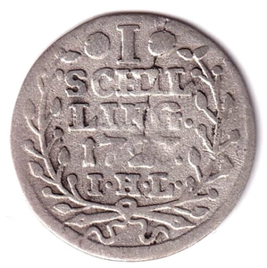 AV-VD Hamburg 1727 1 Schilling Silber BU2 - Bild 1 von 2