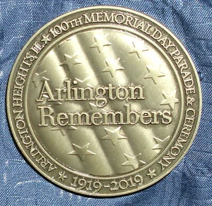 ARLINGTON HEIGHTS, ILLINOIS COMMEMORATIVE 1919 - 2019 BRONZE TOKEN COOL & RARE - Picture 1 of 3