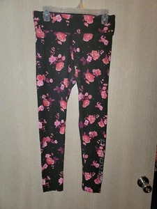 Pink By Victoria's Secret Floral Rhinestone Yoga Leggings Size Medium - Picture 1 of 10