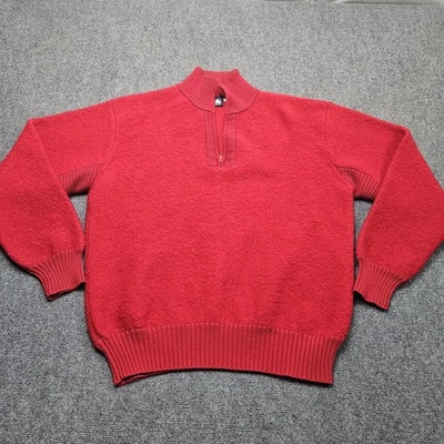 Vintage 1980s The North Face Wool Sweater Size XL Red Alpine Made in Hong Kong - Image 1 of 4