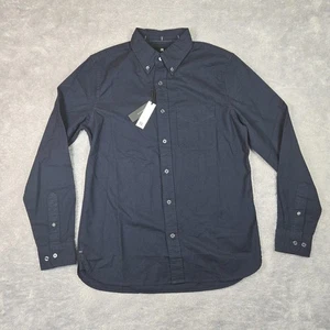 Banana Republic Oxford Hemd Herren Small Navy Blau Langarm Bio Baumwolle - Bild 1 von 13