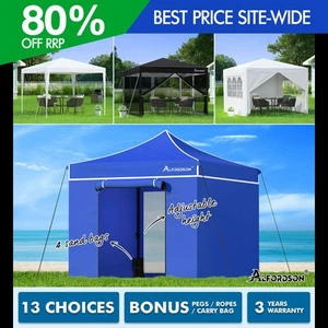 ALFORDSON Gazebo 3x3m Pop Up PE Mesh Marquee Outdoor Folding Tent Wedding Canopy - Picture 1 of 160