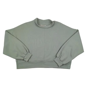 All Saints Jumper Womens Large Green Cotton Long Sleeve Casual Sweater Used - Picture 1 of 4