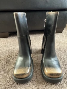 Coach Damen-Bootie braun Blockabsatz geformt C abgenutzt Größe 9,5 285 $ - Bild 1 von 8