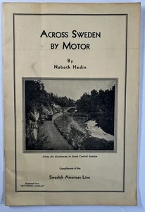 ACROSS SWEDEN BY MOTOR 1900s VINTAGE NABOTH HEDIN BOOKLET SWEDISH AMERICAN LINE - Picture 1 of 3