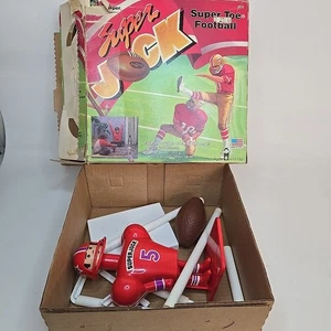 Juego de fútbol americano vintage Super Toe 1975 Schaper Jock Kicker juguete caja original - Imagen 1 de 3