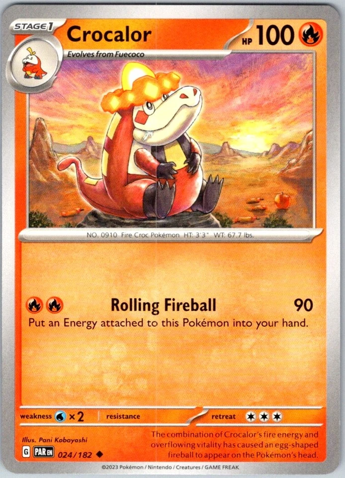Crocalor 024/182 Near Mint SV04: Paradox Rift Pokemon Shipnow - Image 1 of 1