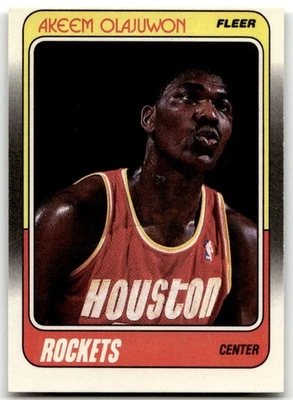 1988-89 Fleer #53 Akeem Olajuwon Houston Rockets Estado quase perfeito sem reserva! - Imagem 1 de 2