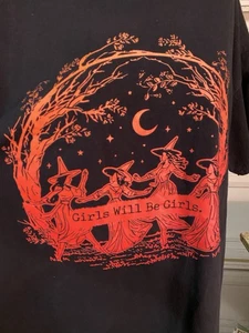 Girls Will Be Girls Witches Coven Damen Rechte T-Shirt Marke Gildan XL - Bild 1 von 7