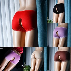 Unterhose Damenslips Durchsichtig Höschen Mittlere Taille Offener Schritt - Picture 1 of 21