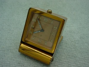 NICE VINTAGE LECOULTRE DESK ALARM CLOCK, FOLDING. - Picture 1 of 8