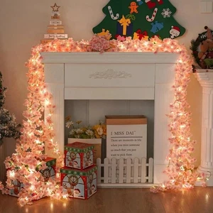 Ghirlanda fiori ciliegio artificiale vite 180 cm decorazione casa matrimonio - Foto 1 di 6