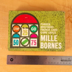 Vintage 1962 Parker Brothers Mille Bornes French Card Game Complete w Score Pad - Picture 1 of 4
