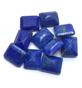 AAA Natural Lapis Lazuli Octagon Cut Faceted Loose Gemstone For Making Jewelry - Picture 1 of 7