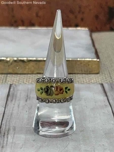 Bague fleurie - Taille 8 - Photo 1 sur 9