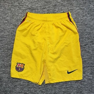 Nike Barcelona FCB Football Shorts Mens Small Yellow 2012/13 Home Kit Dri-Fit - Picture 1 of 6