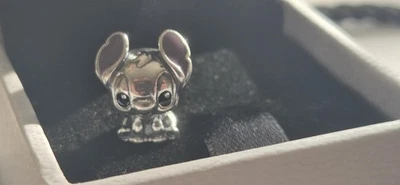 Pandora Disney Lilo & Stitch Charm 925 Sterling Silver Branded Box - Image 1 of 4