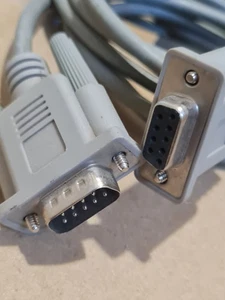 Serielles RS232 Verlängerungskabel DB9M auf F9 Pin Stecker auf Buchse Heim PC Arbeit oder Hobby - Bild 1 von 7