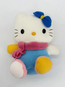 De colección 2002 Eikoh Sanrio Japón Hello Kitty Bloque de Color Parche Gato 7” Peluche RARO - Imagen 1 de 3