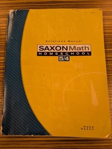 ACCEPTABLE Saxon Math Homeschool 5 / 4: Solutions Manual - Picture 1 of 9