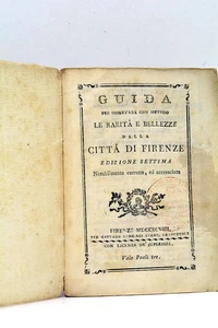 Florenz Reiseführer mit Stadtplan Cambiagi Firenze 1798 - Bild 1 von 9