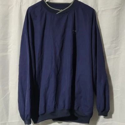 Vintage 90s Big Dogs Golf Windbreaker Jacket Mens XL Blue Anorak V Neck Pullover - Image 1 of 4