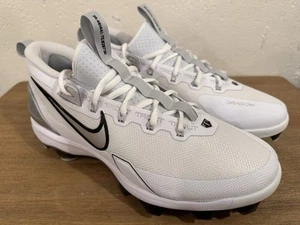 Nike Force Trout 9 Elite MCS Baseball Cleats Mens 11 White/Silver FZ0884-102 New - Picture 1 of 16