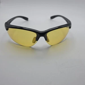 PRATO BILL COLLECTOR polarisierte Sonnenbrille schwarz gelbe Gläser umlaufend Golf Fisch - Bild 1 von 9