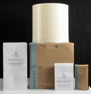 PartyLite Light Illusions Outdoor LED Candle Cream 6"x6" NIB w Remote - Picture 1 of 11
