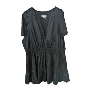 By Anthropologie Kleid Damen 3X schwarz Somerset Flatterärmel Stufen Minikleid - Bild 1 von 7