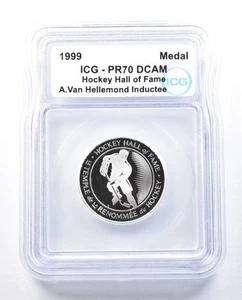 1999 Medal Hockey Hall Of Fame A Van Hellemond PR70 DCAM ICG *8944 - Picture 1 of 3