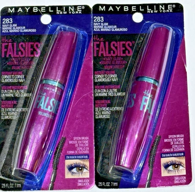 2 x Maybelline The Falsies тушь моющаяся, 283 темно-гламурный, новый - Изображение 1 из 2
