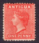 ANTIGUA 1872 QV 1d scarlet wmk Crown CC INVERTED p12½ M, SG 14w cat £200