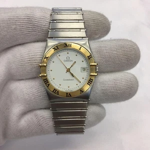 Reloj Hombre OMEGA Constellation Fecha Cuarzo 17cm Pequeños Arañazos - Imagen 1 de 8
