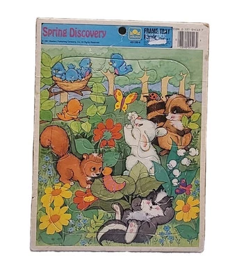 Western Publishing Spring Discovery Frame Tray Puzzle Vintage 1991 Golden 4513B4 - Image 1 of 4